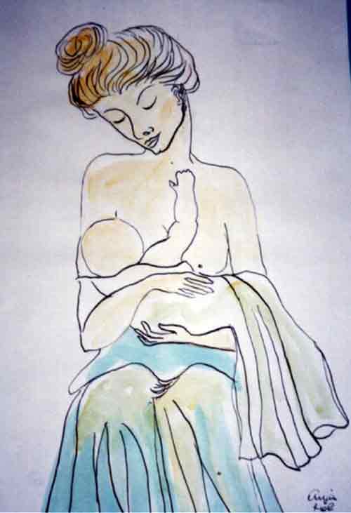 breastfeeding art - breastfeeding, anja kiel