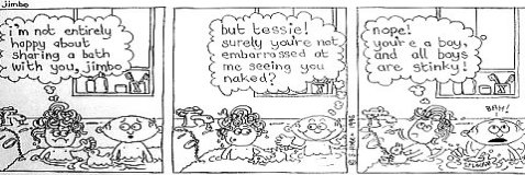 baby cartoons - jimbo shares a bath
