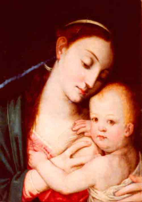 breastfeeding art - virgin of the milk